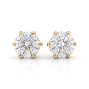 Aretes de Diamante .50 c/u en Oro Amarillo