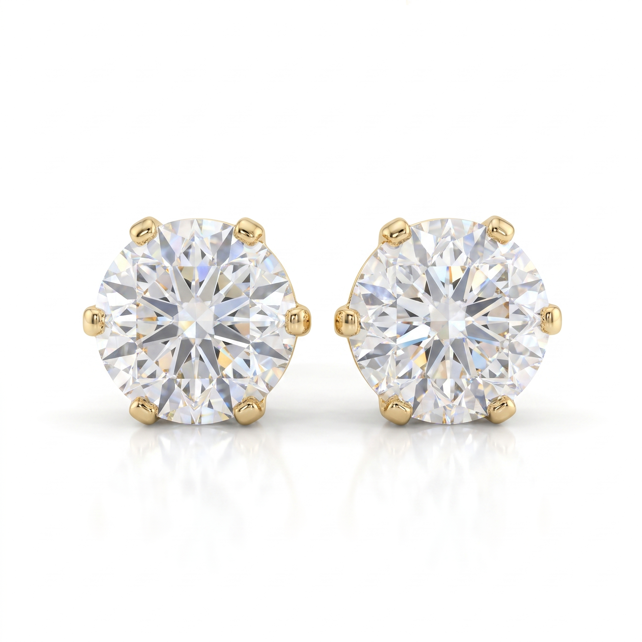 Aretes de Diamante .75 c/u en Oro Amarillo