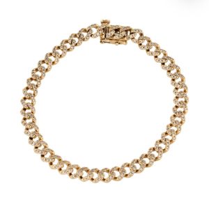 Pulsera de diamantes de eslabones