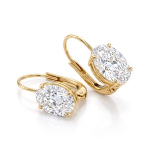 Aretes de Diamante Oval