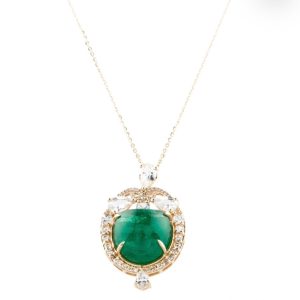 Collar de esmeralda, zafiros y diamantes