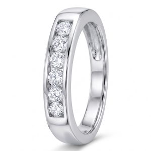 Anillo de plata con diamantes lab