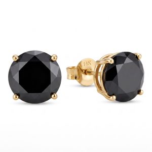 Aretes de diamante negro