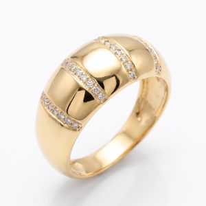 Anillo de diamantitos naturales