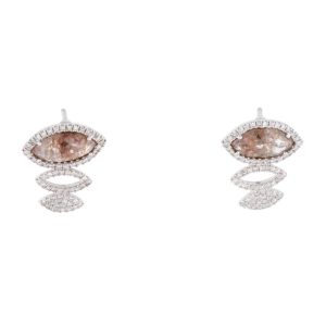 Aretes de diamantes naturales