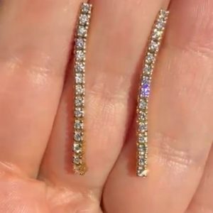 Hilitos de oro 14k con diamantes naturales