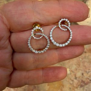 Arracadas de diamantes naturales