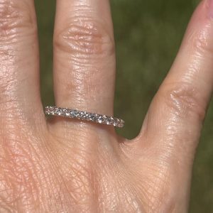 Churumbela completa de diamantes de laboratorio 1 quilate en oro blanco 14K