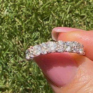 Media churumbela de diamantes lab 1 quilate en oro 14k