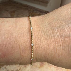 Pulsera flexible de diamantitos naturales